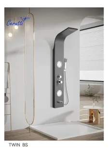 Панель душевая Cerutti SPA Twin BS CT9986 с форсунками хром